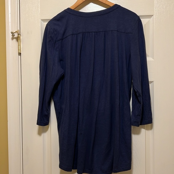 Coldwater Creek XL navy tunic.  Excellent used condition. - Picture 4 of 4